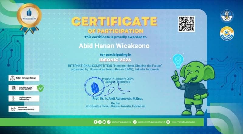 Certificate IDEONIC 2026
