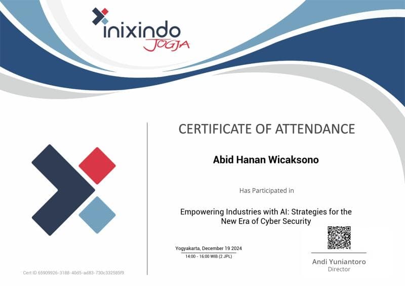 Certificate Empowering Industries with AI: Strategies for the New Era of Cyber Security