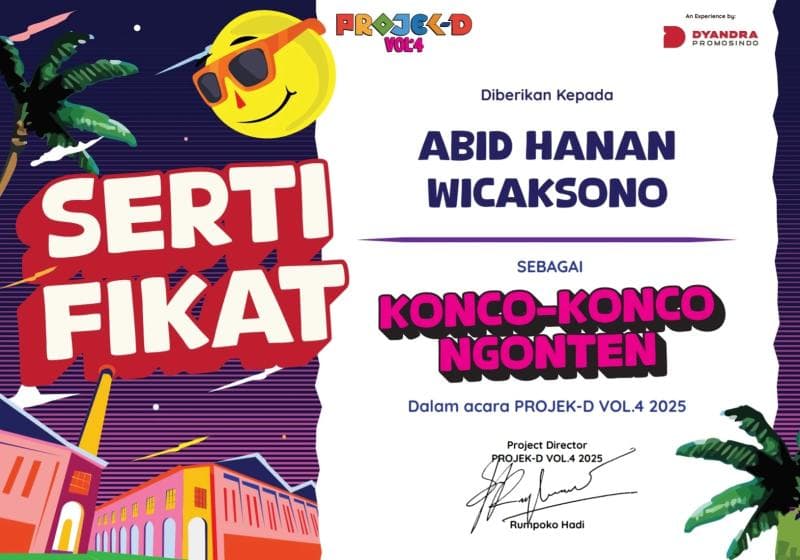 Certificate Konco Konco Ngonten